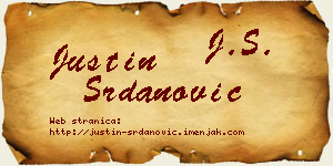 Justin Srdanović vizit kartica
